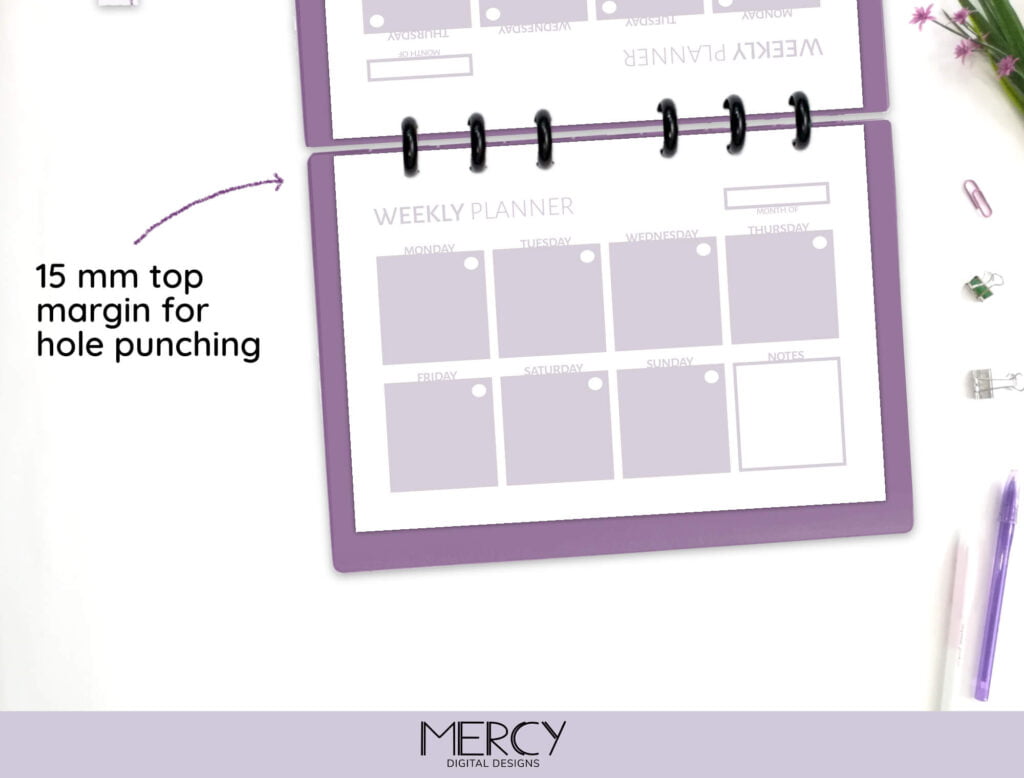 A Weekly Planner Printable Pastel Mercy Digital Designs