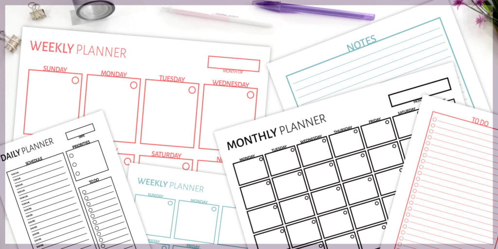 Free Printable Planners Library