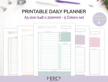 A5 Pastel Daily Planner