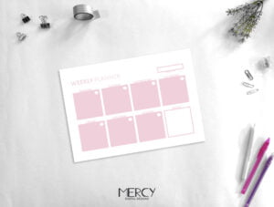 A6 Weekly Planner Printable Pastel • Mercy Digital Designs