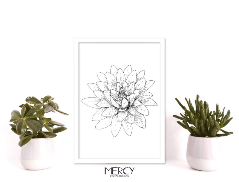 Lotus Flower Printable Wall Art