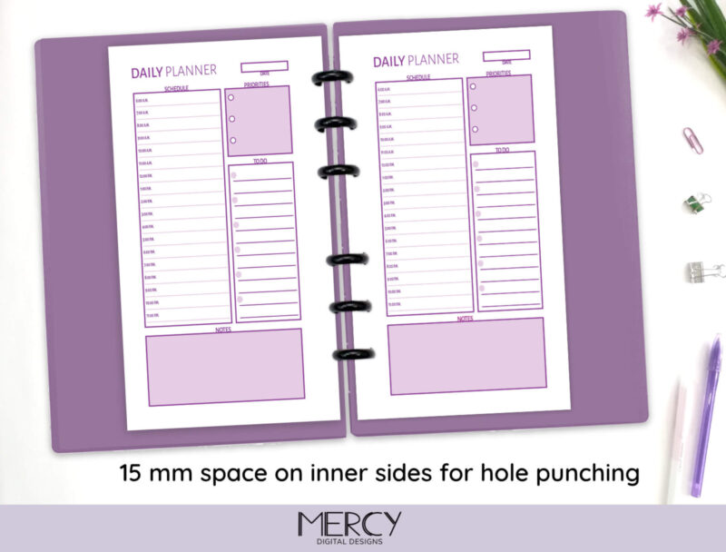 Personal Cute Daily Planner Binder