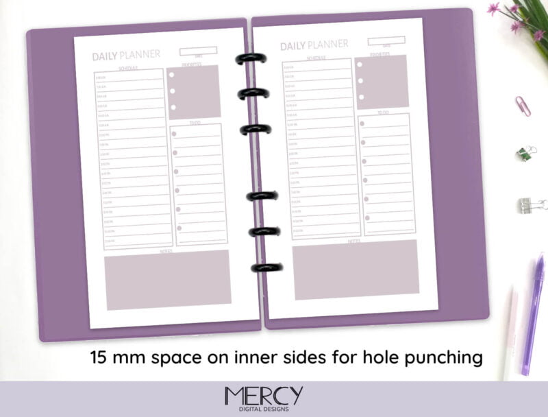 Personal Pastel Daily Planner Binder