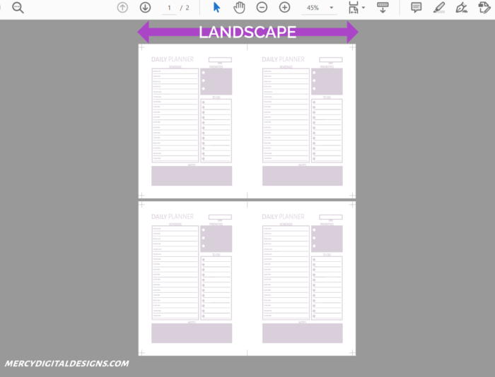 How to Print A5 Planner Inserts • Mercy Digital Designs