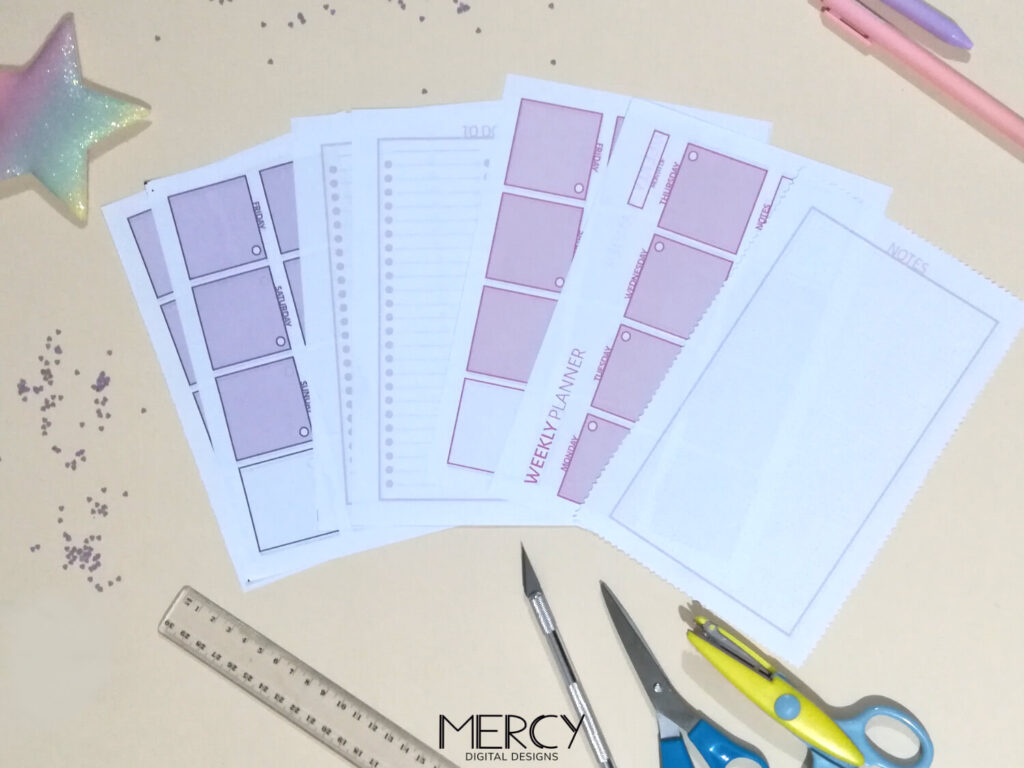 Cut Printable Planner Inserts