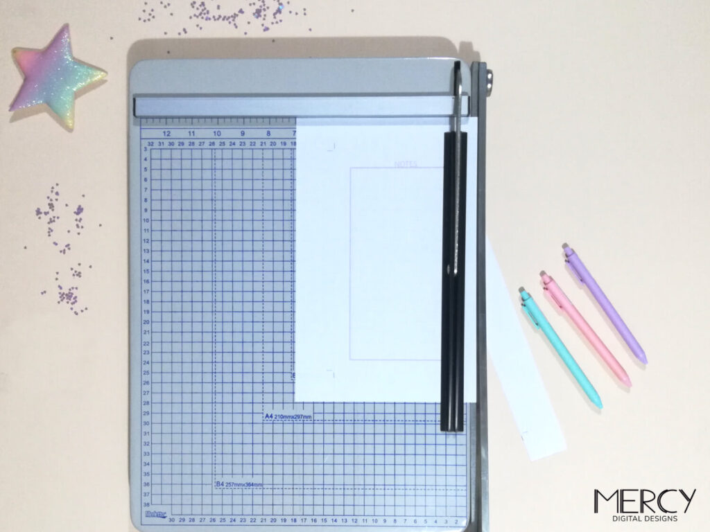 How to cut printable planner inserts with a paper cutter