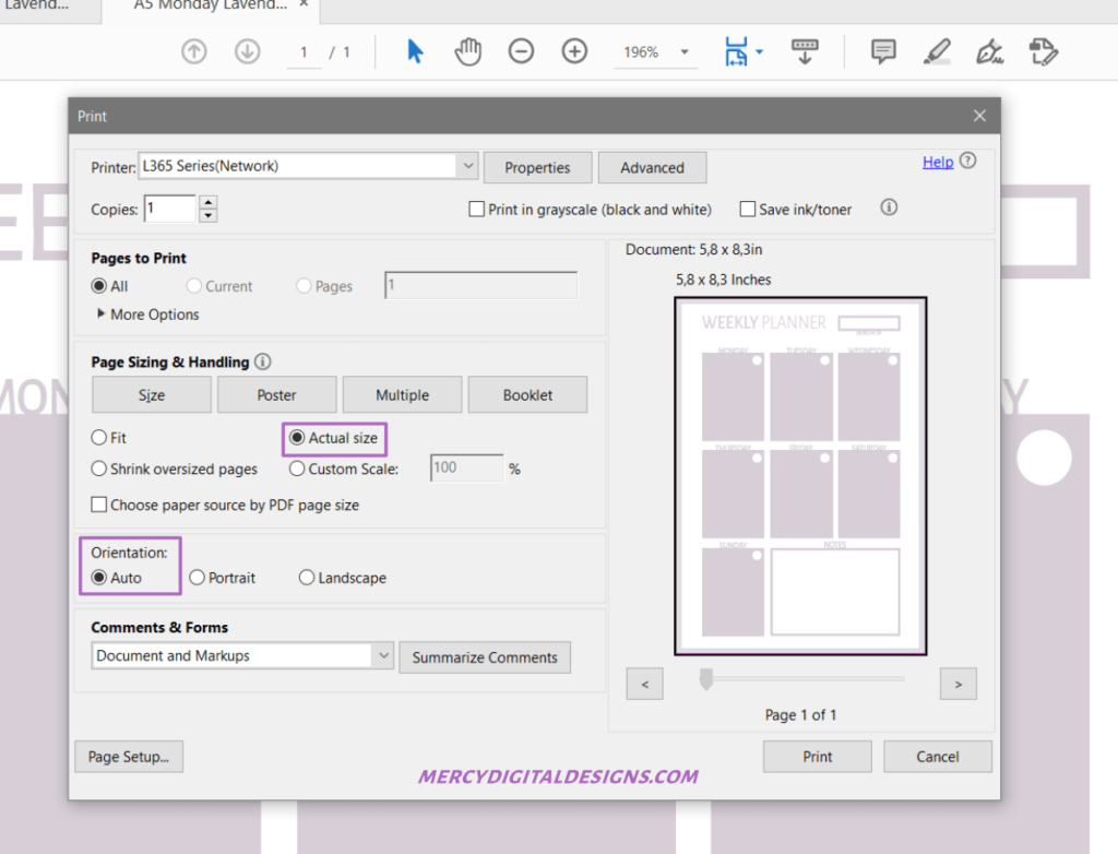 Orientation planner