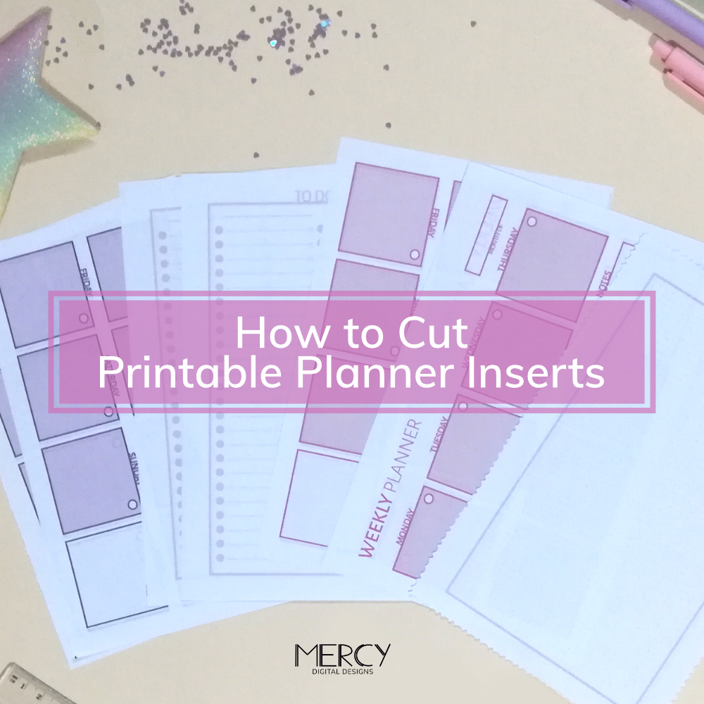 How to Cut Printable Planner Inserts