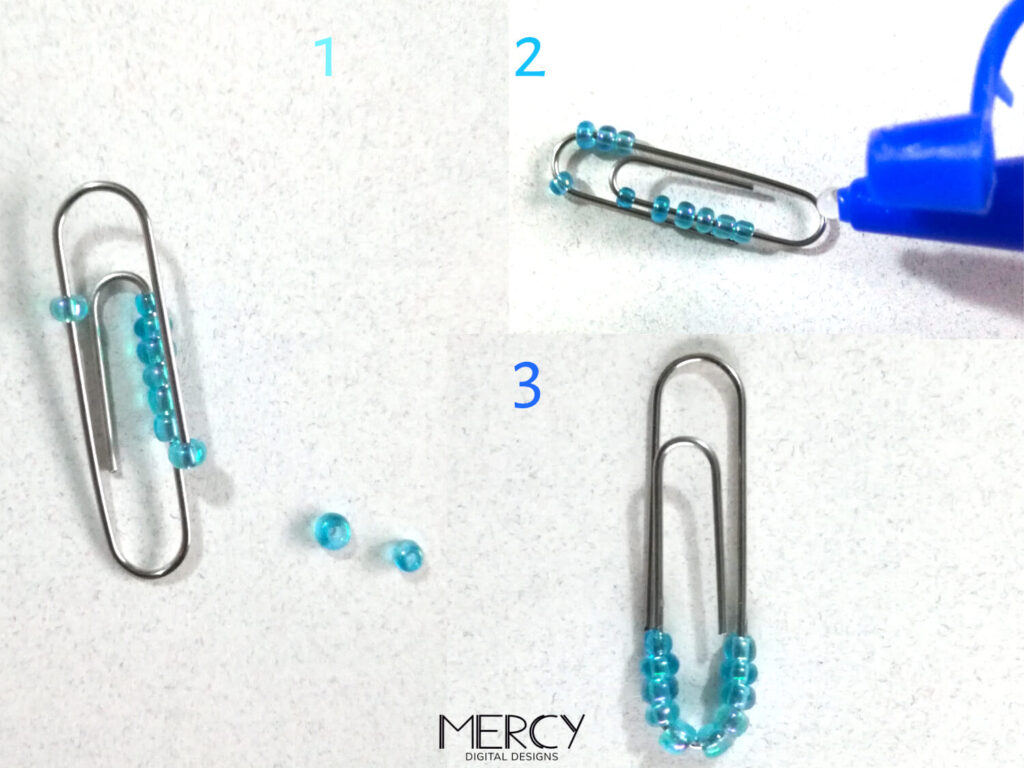 2 - Introducing small beads in the clip