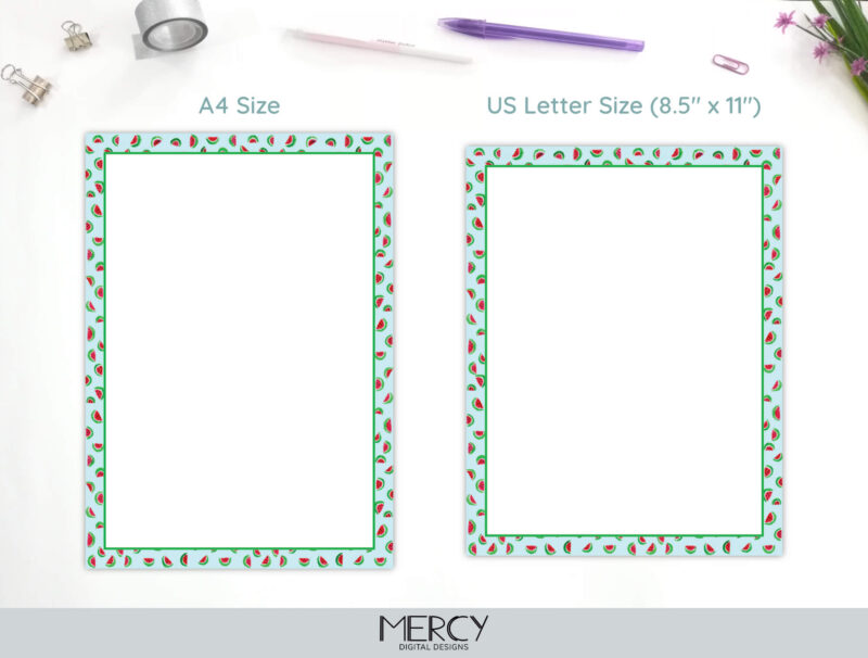 Printable Writing Paper Stationery Letter A4