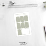Half Vertical Weekly Planner Printable Pastel • Mercy Digital Designs