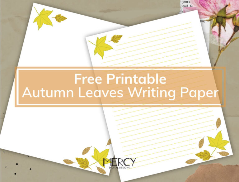 Free Printable Autumn Writing Paper • Mercy Digital Designs