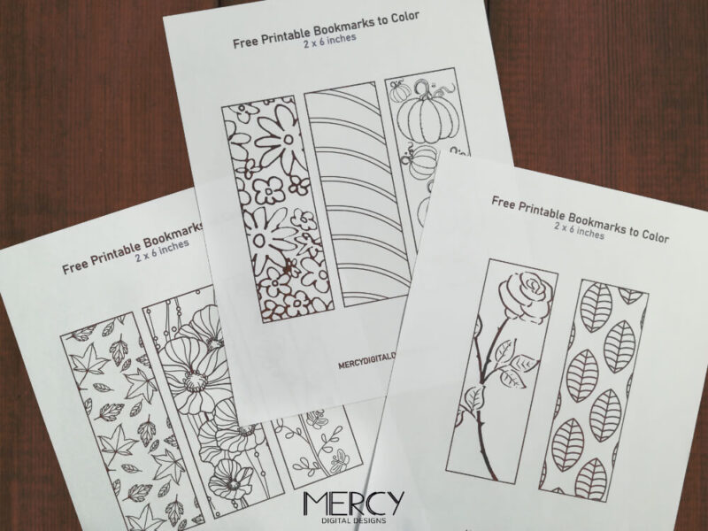 Free Printable Bookmark to Color: 8 Original Designs in PDF • MDD