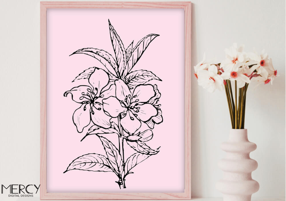 Free Printable Wall Art Black and White on Color Paper