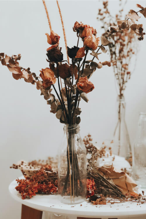 Autumn Decor with Dried Flowers