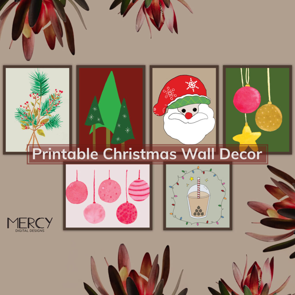 Printable Christmas Wall Decor • Mercy Digital Designs