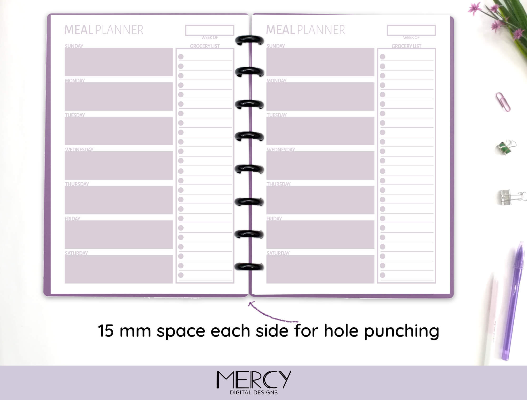 Shopping List Inserts for Personal Size Planners 