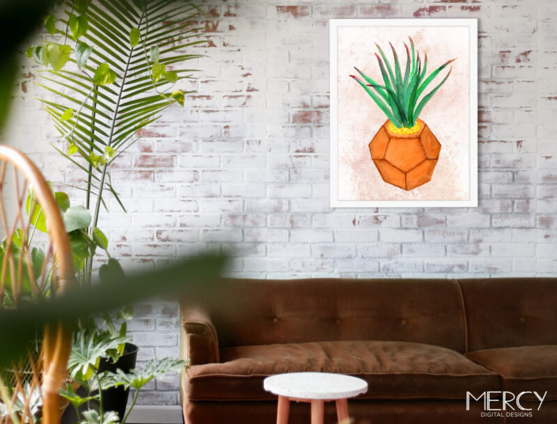 Modern Plant Art for Living Room