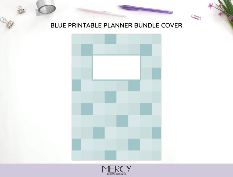 Light Blue Planner Cover A4 Letter