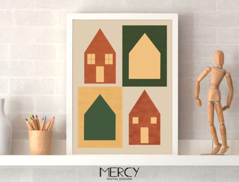 Abstract Houses Painting