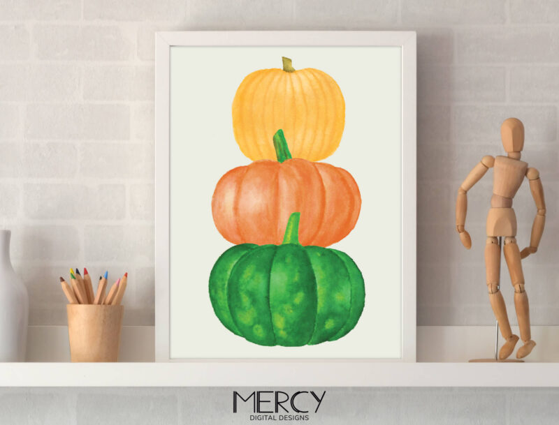 Printable Pumpkins Portrait Wall Art