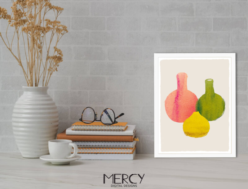 Abstract Bottles & Vases Wall Art Printable