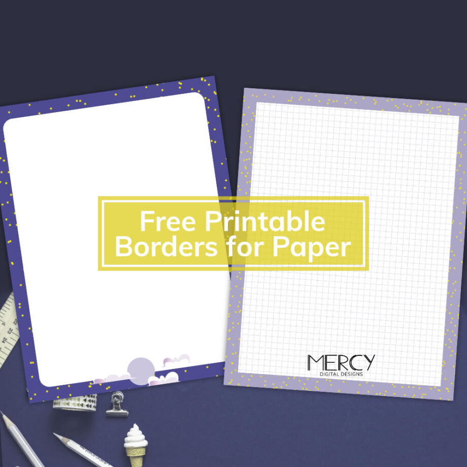Free printable borders for paper