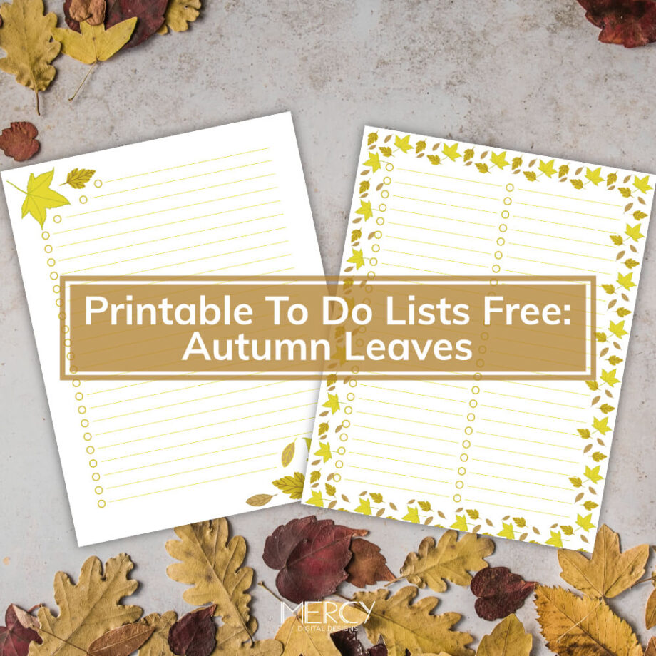 Printable To Do Lists Free Autumn Leaves