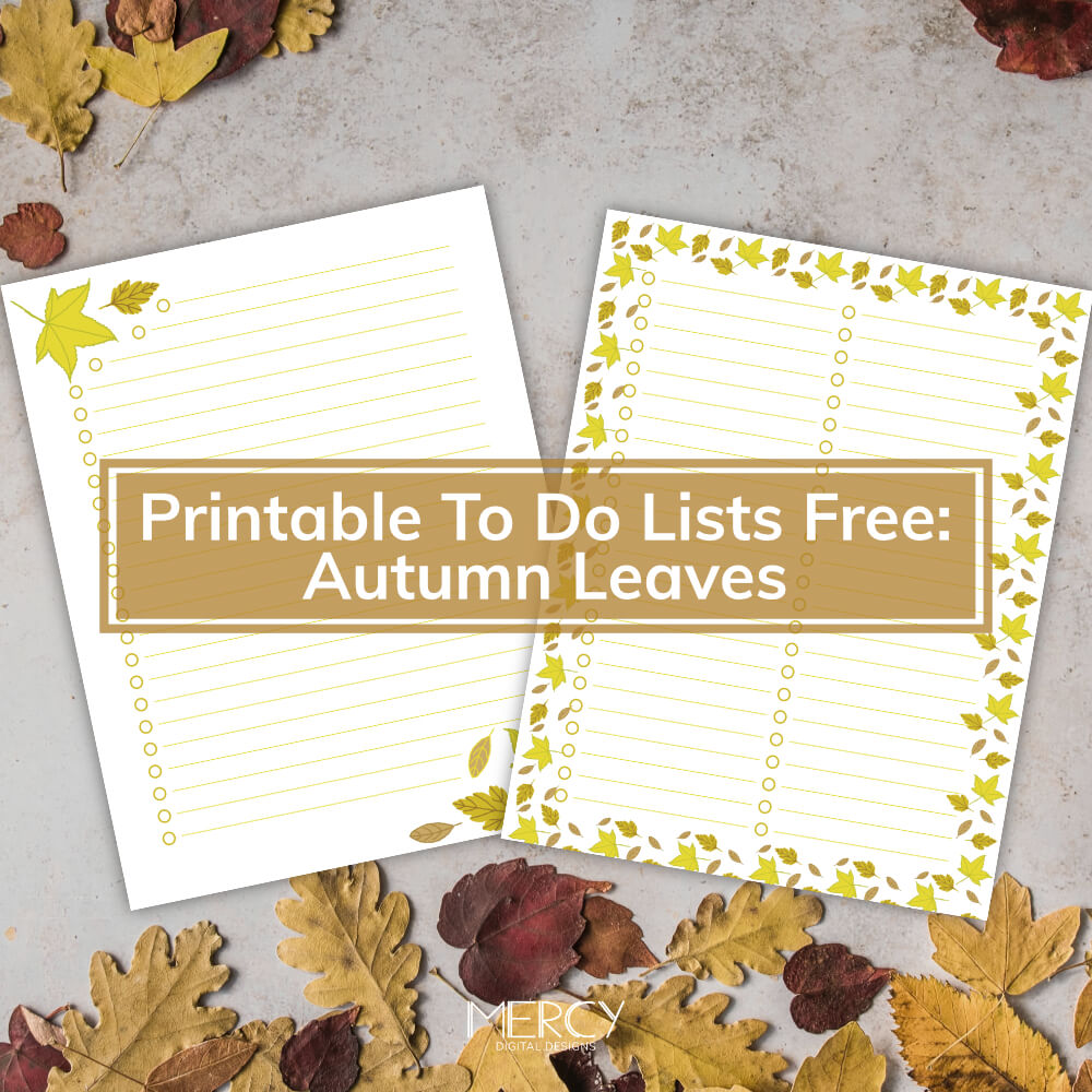 Printable To Do Lists Free: Autumn Leaves
