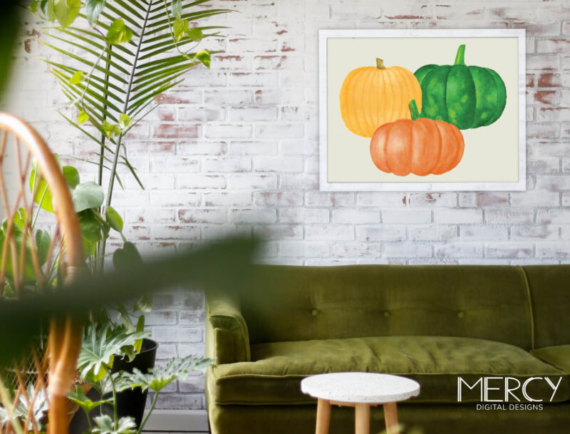 Pumpkins Wall Art Painting Living Room