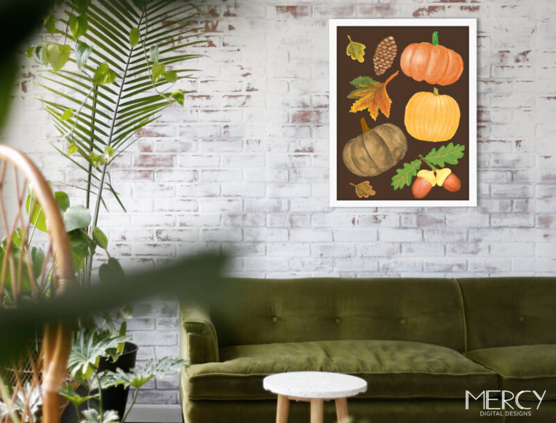 Autumn Art Print Living Room