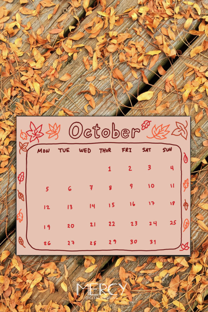 october 2022 calendar printable free