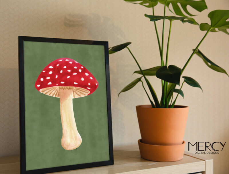 Mushroom Digital Art Print