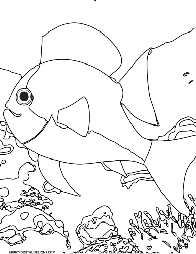 Coloring page of fish 1