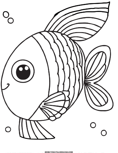 Cute colorgin page of fish