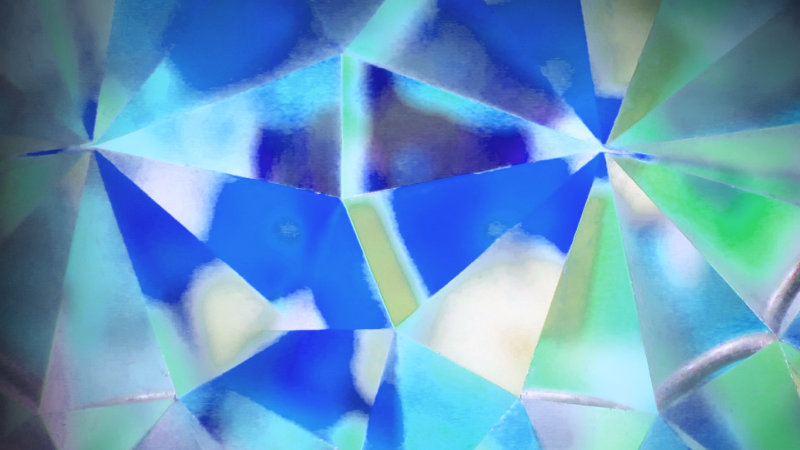 Blue abstract geometrial shapes