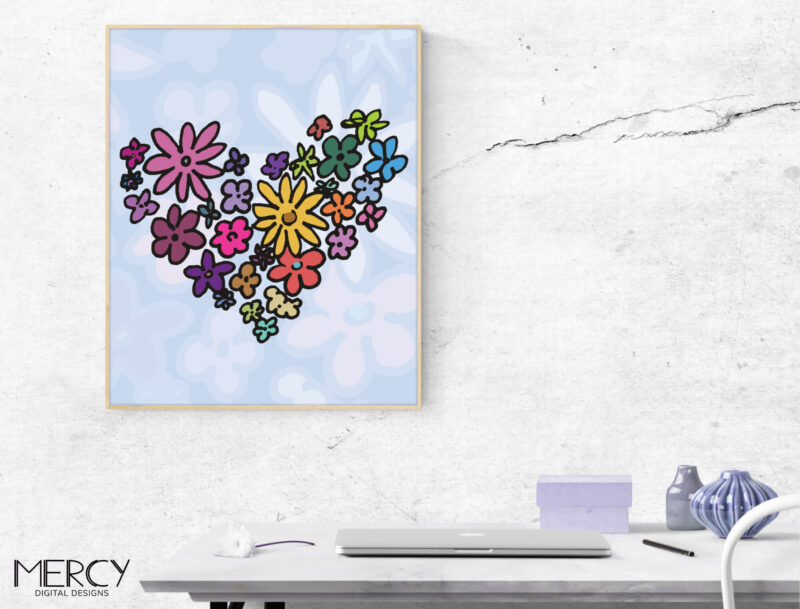 Heart Painting Printable