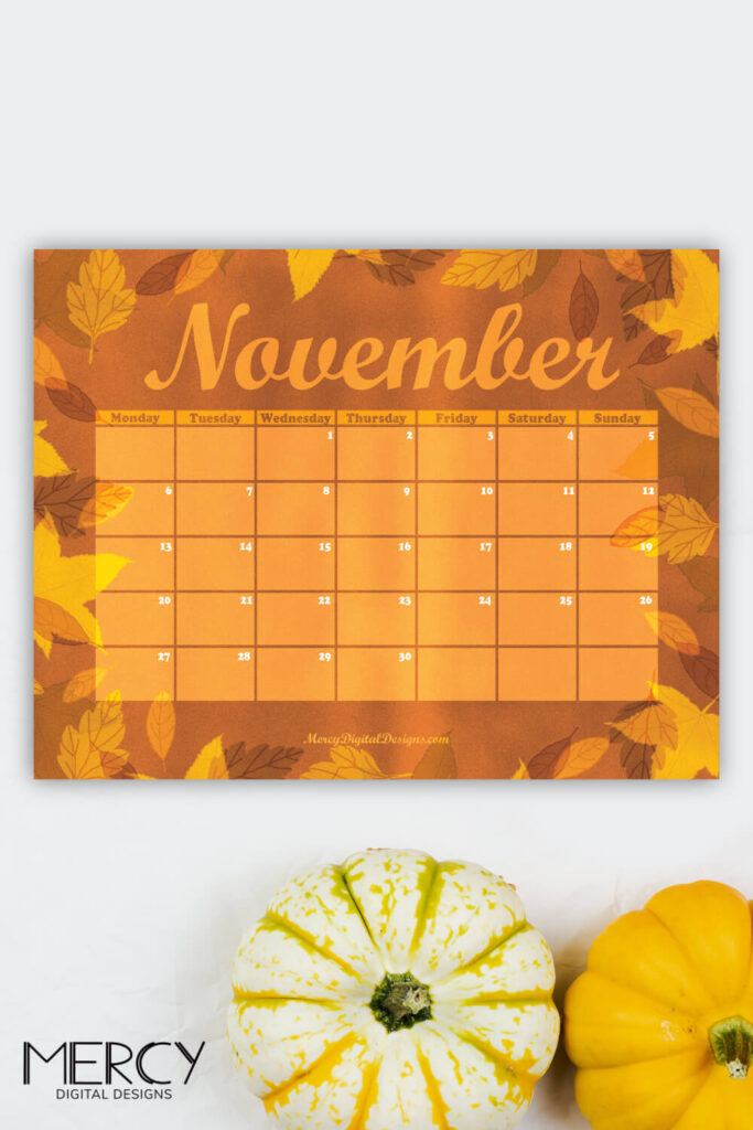 November 2023 calendar printable