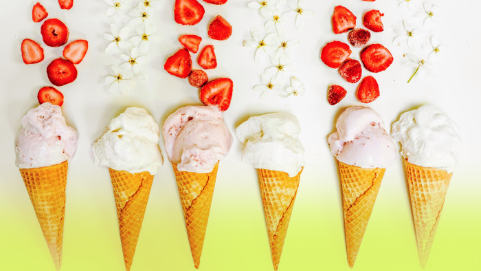 many ice creams background