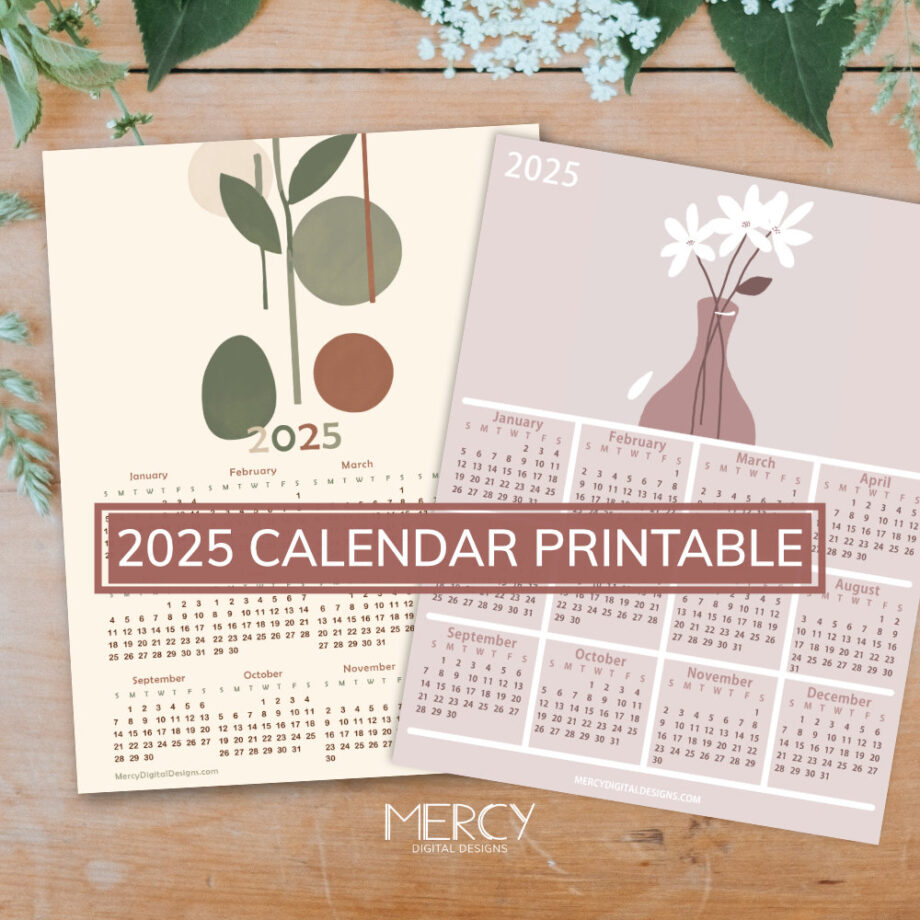 2025 calendar printable