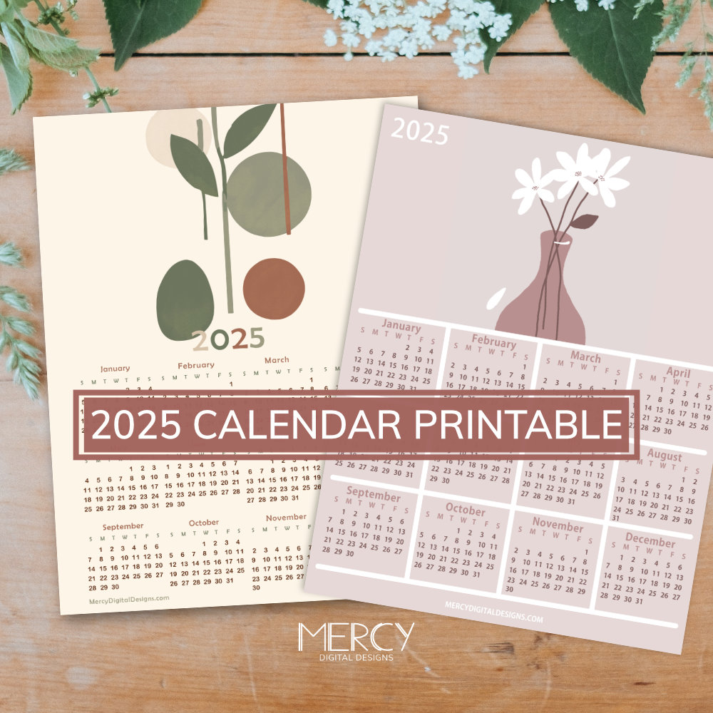 2025 Calendar Printable for Free to Stay Organized All Year Long