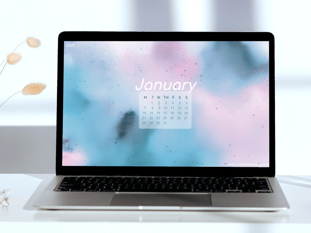 january 2025 wallpaper watercolor