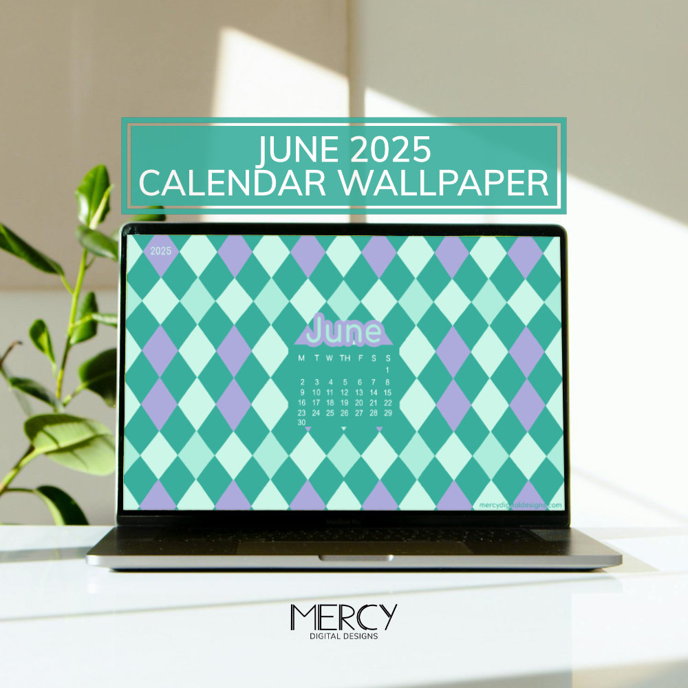 June 2025 Digital Calendar Wallpaper